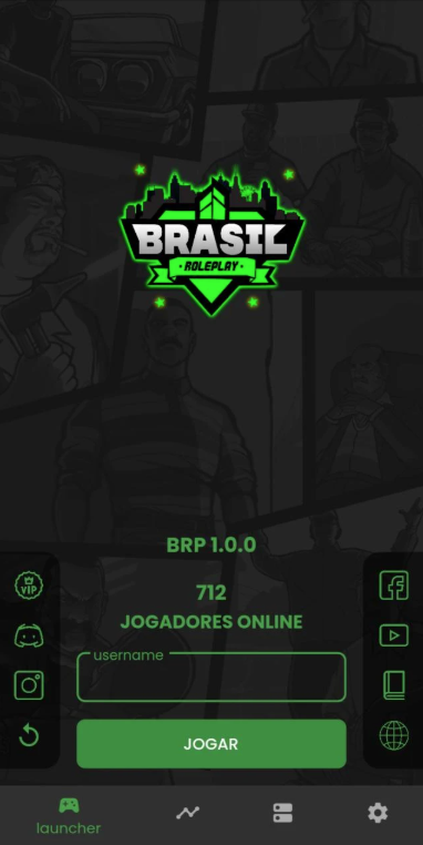 Preview do aplicativo Brasil Roleplay Mobile