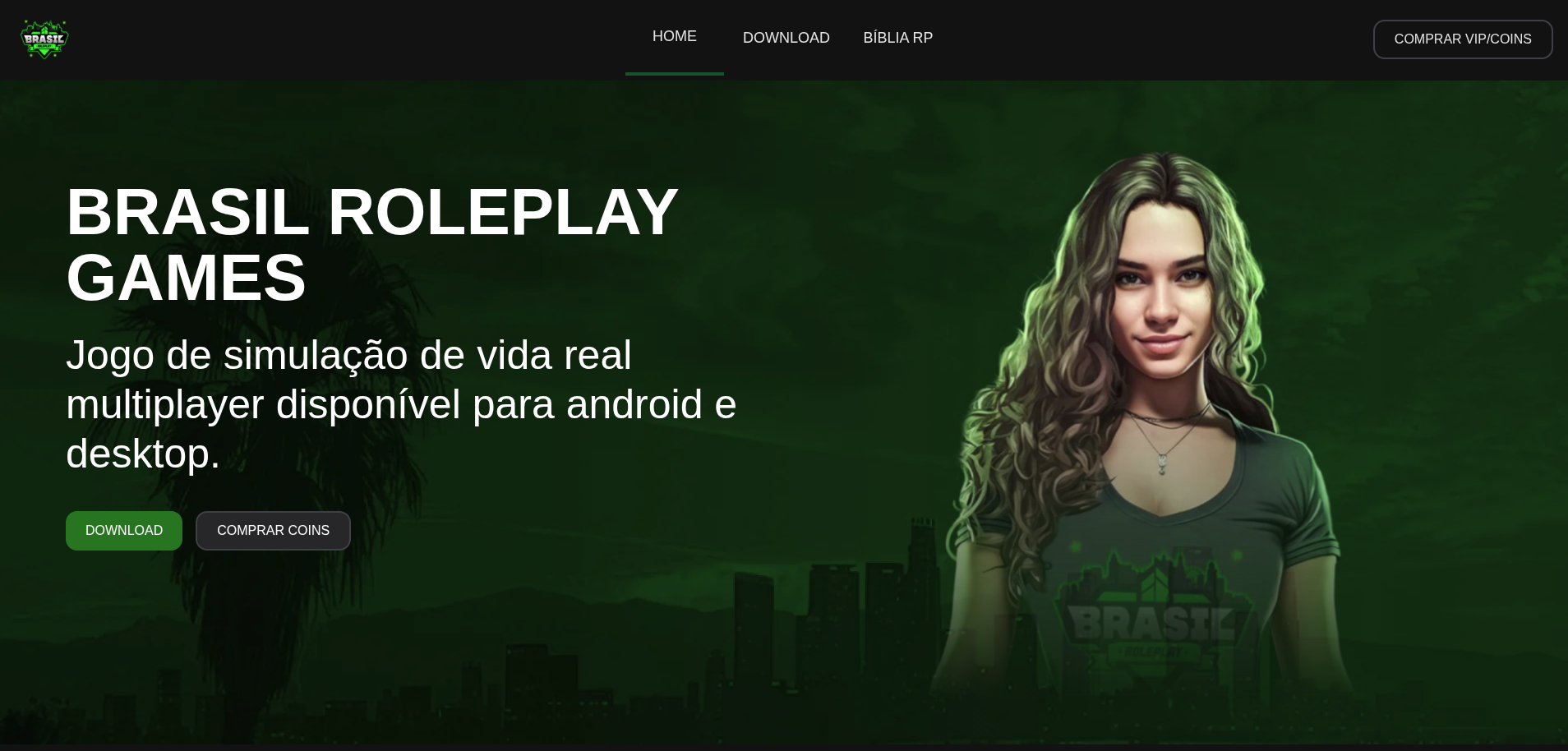 Preview do site Brasil Roleplay